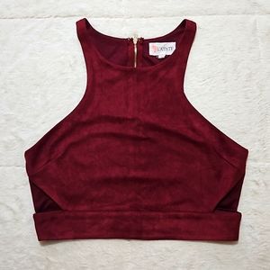 Suede Crop Top